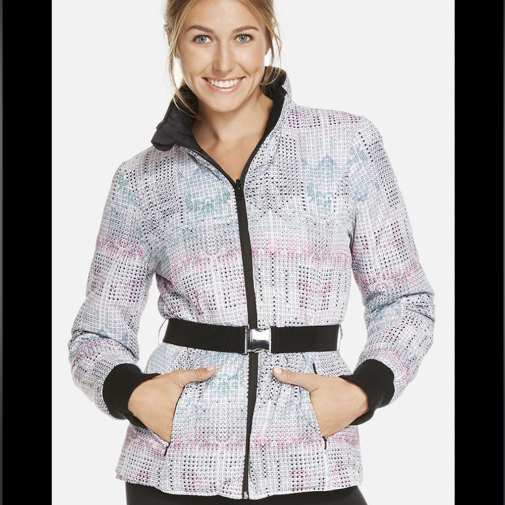 Fabletics Reversible Like New Puffer Jacket with Belt. Size Medium